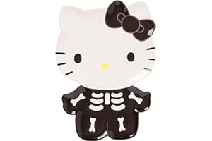 Silver Buffalo Sanrio Hello Kitty Halloween Spooky Skeleton Costume Ceramic Decorative Plate