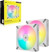 Corsair iCUE AF140 RGB Elite 14cm PWM Case Fans x2 8 ARGB LEDs FDM Bearing view 6