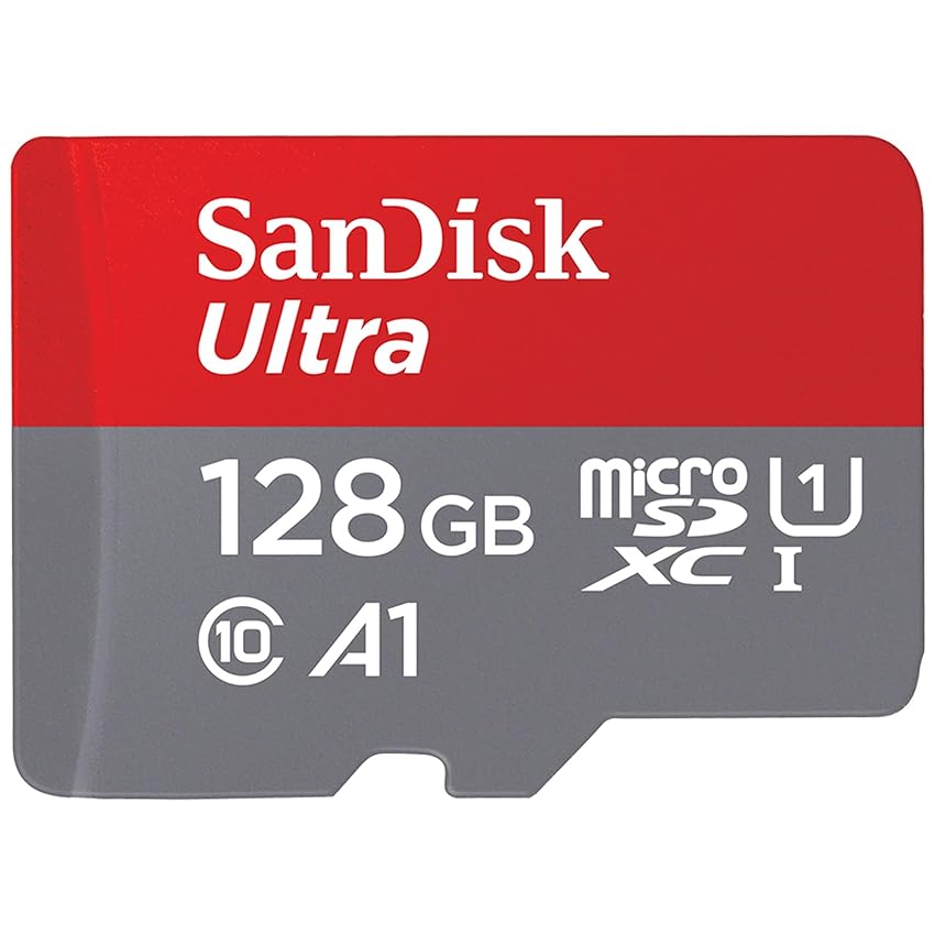 SanDisk 128GB Ultra scheda microSDXC + adattatore SD fino a 140 MB/s con prestazioni app A1 UHS