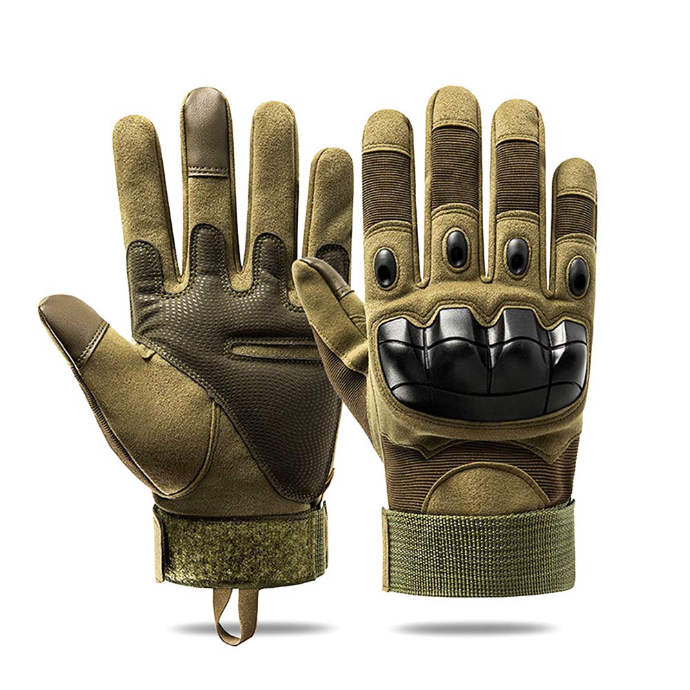 yeemeen Cycling Gloves, Full Finger Motorcycle Gloves Touch Screen Gloves Waterproof Breathable Outdoor Sport Gear Gloves for Training Climbing Hiking Hunting Shooting