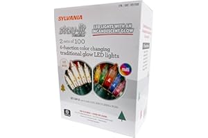 SYLVANIA Stay-lit Platinum (2 Set of 100) 6 - Function Color Changing Traditional Incandescent Glow LED Lights - 33 ft Lenght