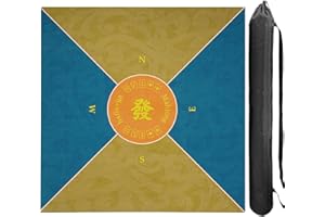 BAFLOVGA 31.5" Thick Mahjong Table Cover Mat, Mahjong Mat with Carrying Bag, Anti Slip and Noise Reduction Mahjong Tablecloth, Board Game Table Mat for Poker, Dominoes, Card, Board & Tile Games