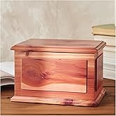 AspenStudio Cedar Wooden Urn for Cremation Ashes Handcrafted Cedar Wooden Urn for Adult Human Ashes by Aspen Studio