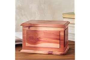 ASPEN STUDIO AspenStudio Cedar Wooden Urn Wooden Urn for Cremation Handcrafted Solid Wood Urn for Adult Human Decorative Urns Wooden Urn