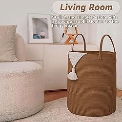 JMvicyroam Large Woven Laundry Basket Hamper,80L
