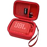 LTGEM Case Compatible with JBL Go 4 and JBL Go 3 and JBL Go 3 Eco Ultra-Portable Waterproof Speaker, Red