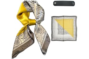 CHCYWJGJ Square Scarf Head Scarf Neck scarf Headscarf for Women with,Satin Hair Scarves Silk Bandana Scarf