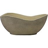 Classic Home and Garden Arc Unique Planter Bowl w/Drain Plug - UV Resistant Shallow Planter - Modern Plant Pot for Herbs (12”