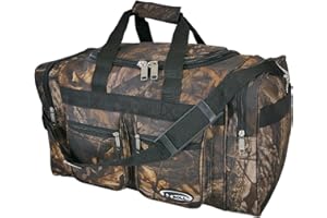 "E-Z Roll" 20 Inch Tree Camouflage Duffle Bag/Outdoor/Sports/Gym/Travel Bag in 5 Colors (Black Trim)