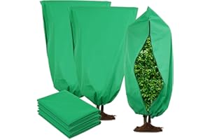 Headley Tools Plant Covers Freeze Protection, 3 Packs 47.2" X 70.8" Large Plant Frost Blanket, Tree Wrap Freeze Cloth Plant Protection Covers Bags Fabric for Winter Frost Cold with Zipper Drawstring