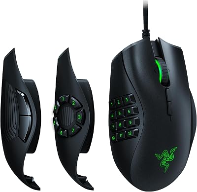 Razer Naga Trinity MOBA MMO Wired Gaming Mouse 16,000 DPI 19 Programmable
