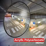 Berry 30CM Convex Safety Mirror Wide Angle Driveway Security Mirror Black ABS view 5