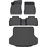 AIPOIL® Floor Mats & Cargo Liner Set for 2020-2025 2026 Nissan Sentra All Weather Protection TPE Anti-Slip Automotive Full Set Custom Car Mats Accessories - Black
