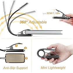 Gritin 9 LED Rechargeable Book Light for Reading in
