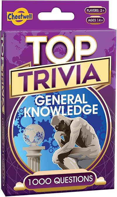 Cheatwell Games General Knowledge Top Trivia Party Game 1000 Questions