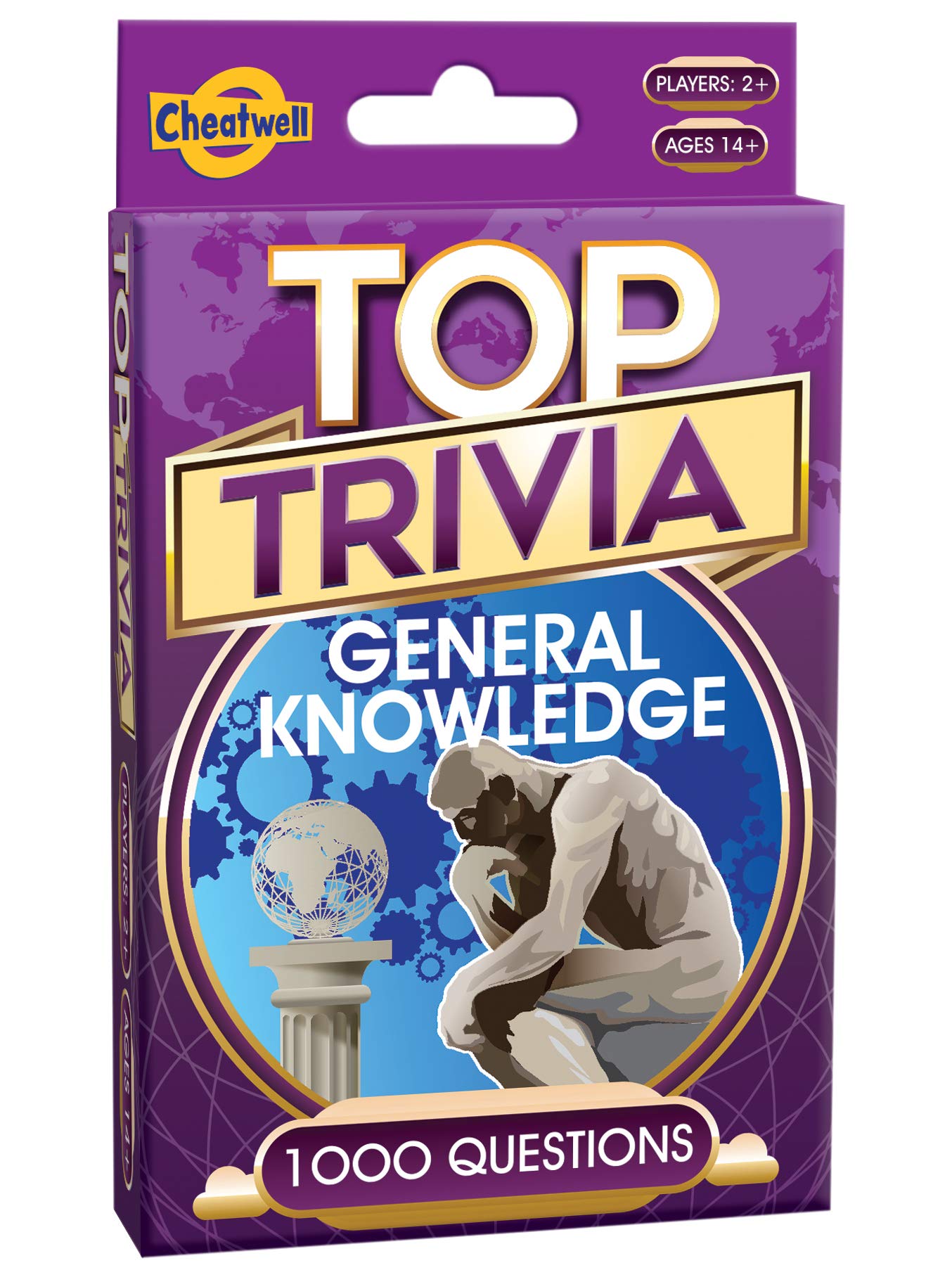 Cheatwell Games General Knowledge Top Trivia - Party Game - Family Game - Travel Game - Fun and Easy to Play - 1000 Trivia Questions - for 2 or More Players - Ages 14+