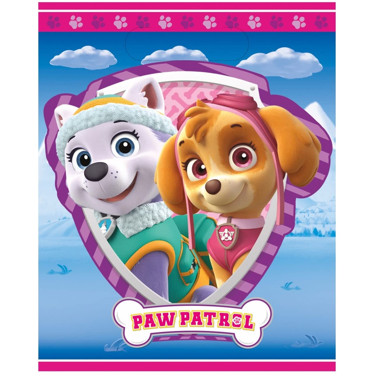 Unique Paw Patrol Girl Birthday Loot Bags [8 Per Pack]