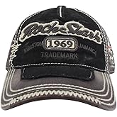 MINAKOLIFE Rock Shark Kingston 1969 Jamaica Distressed Vintage Trucker Baseball Cap Hat (Black)