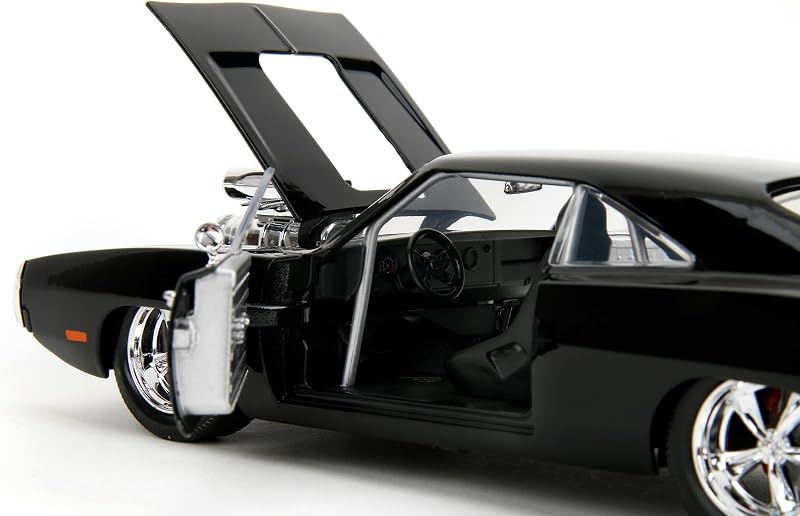 Toys Fast and Furious Modellauto Dodge Charger 1970 (19 cm) mit Dominic Toretto Figur (8 cm) - Film-Auto mit Teilen zum Öffnen, Spielzeug-Set aus Metall für Fans und Sammler ab 8 Jahre