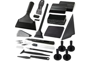 Gomake Vinyl Wrap Tool Kit for Car Window Tint Installation with Magnet Holder, Rubber & Vinyl Squeegees, Shank Gasket, Mini 