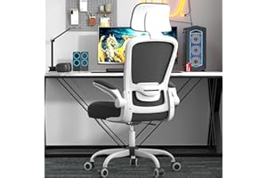 Mimoglad Office Chair, Comfy Desk Chair - High Back Ergonomic Computer Chair with Adjustable Lumbar Support & Headrest, Flip-