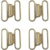 HJGarden Side Mental Belt Buckles 4 Sets Bronze Zinc Alloy Hook Buckle Release Buckle for DIY Waist Belt