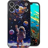 NOQHFADTG Compatible with iPhone 17 Pro Max Case Cool Astronaut Design Soft TPU Anti-Slip Shockproof Designer iPhone 17 Pro Max Silicone Cases for Men Women Boys Girls Teenagers 6.9 Inch