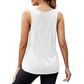 Mippo Workout Tops for Women Loose fit Mesh Athletic Shirts Sleeveless Yoga Tank Running Gym Tops