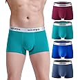 wirarpa Mens Trunks Underwear Cotton Boxer Briefs Short Leg Comfortable Underpants 4 Pack