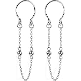 OUFER 2PCS Non Piercing Nipple Rings with Dangling Charms, Adjustable Stainless Steel Fake Nipple Jewelry for Women Men, Comfortable &amp; Stylish Faux Piercing