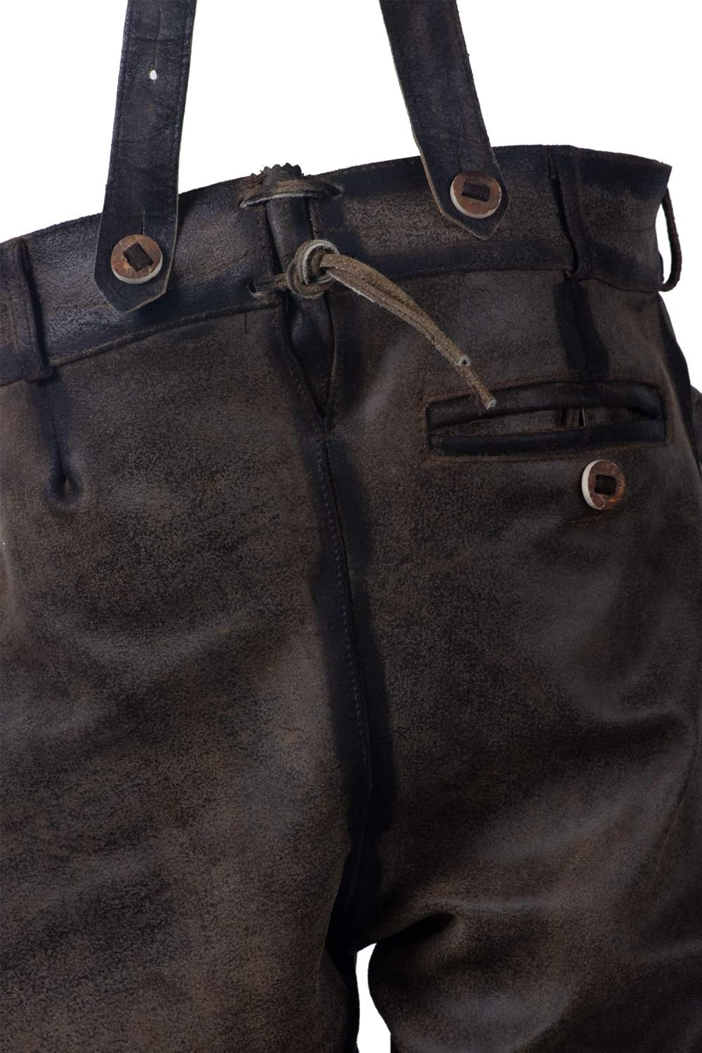 Oktoberfest Bavarian Herren Lederhosen Men Authentic German Outfit Coal Grey: Clothing