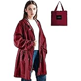 LAMA Women Lightweight Rain Jacket with Hooded, Waterproof Rain Coat with Big Pocket, Windproof Windbreaker Jacket