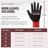 Velway 12 Pairs Safety Work Gloves PU Coated L 9 Garden Mechanic view 6