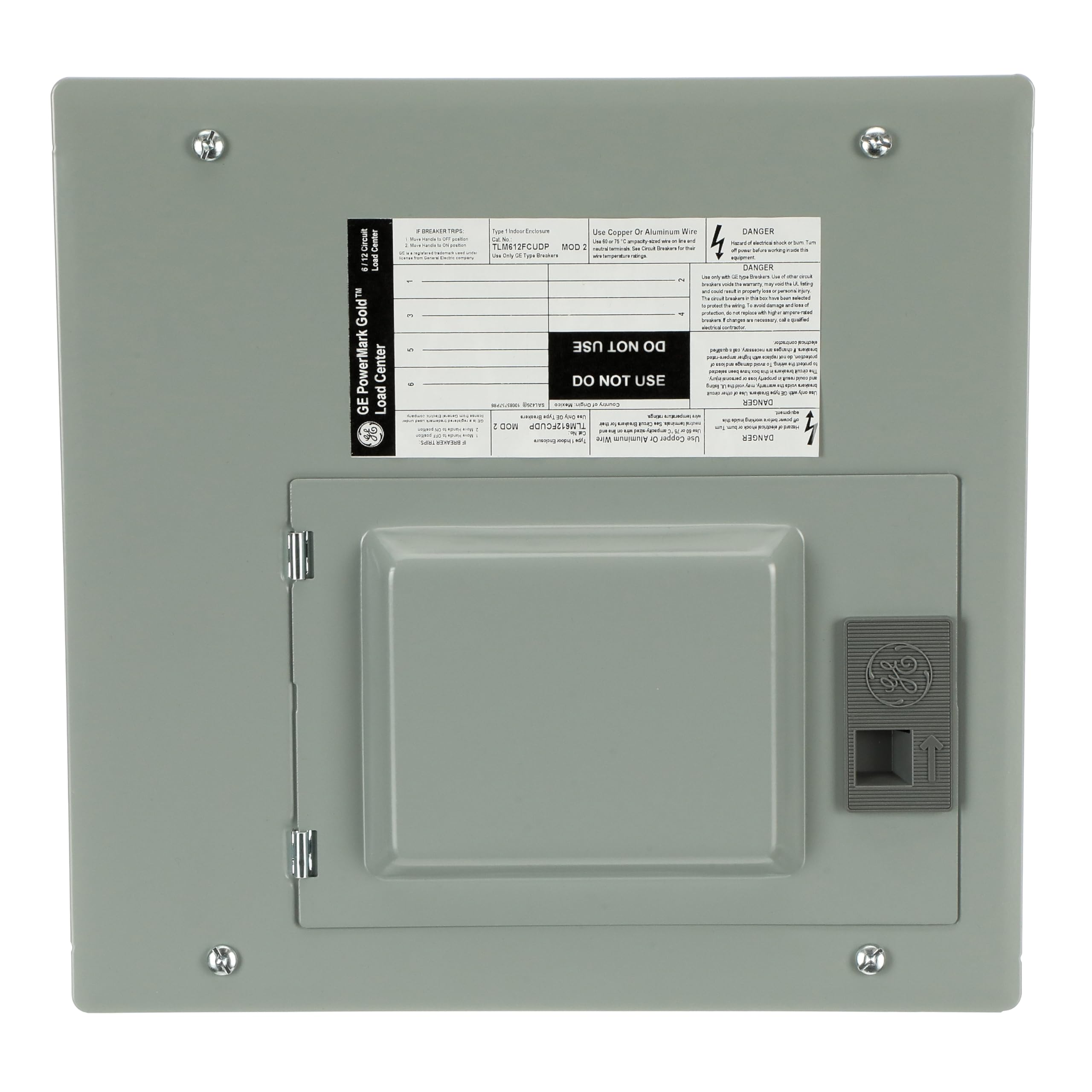 Photo 1 of ABB TLM612FCUDP 125A Main Lug Convertible Load Center • PowerMark Gold 125A, 120/240V AC • 6 Spaces, 12 Pole, 3 Wire • Indoor Convertible Main Lug Load Center • Top or Bottom Feed