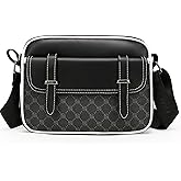 ibalulu Crossbody Bag for Mens, Pu leather Cross Body Purse, Multi Pocket Shoulder Bag Messenger Bag for Travel Work Daily