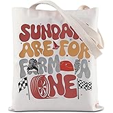 ZJXHPO Sunday Racing Tote Bag - Reusable Grocery Shopping Bag for Race Lovers - Sundays Handbag
