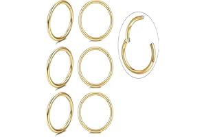 Unisex Dainty Tiny 18k Real Gold Plating Cartilage Hoop Earrings Nose Rings, 16G Surgical Steel Small Endless Hinged Hoops Ea