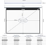 INMOZATA 84" Pull Down Projector Screen 4:3 HD Matte White for Home & Office view 2