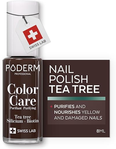 PODERM Nail Care Polish with Tea Tree Brown 8ML Podiatrist-Developed