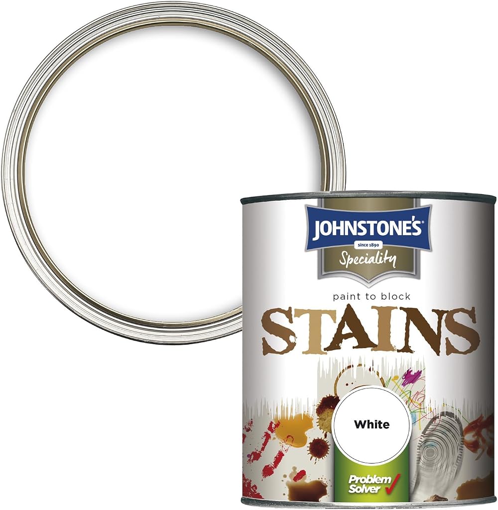 In-Excess Johnstone's Paint to Block Stains White 750ml Matt Coating