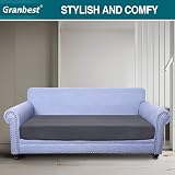 Granbest Water-Repellent Grey Sofa Seat Cushion Cover 3 Seater High Stretch view 2