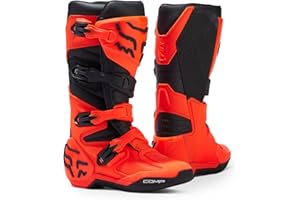 Fox Racing Youth Comp Motocross Dirt Bike Boots, Fluorescent Orange, 5