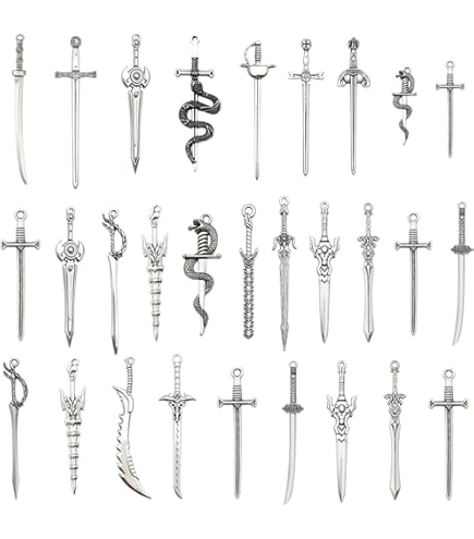 7 Llaveros De Espada Mini Antigua – Aleación De Zinc Con Vaina Decorada, Modelo De 12 Cm Para Hombres Y Mujeres