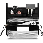 Aliceset Multi Pocket Organizer Tactical Mesh Zipper Pouch with EDC Organizer Panel MOLLE Insert Admin Pouch with ID Patch for Backpack, Bag Organization, Hook and Loop Attachment，8.7 x 8.7 Inches