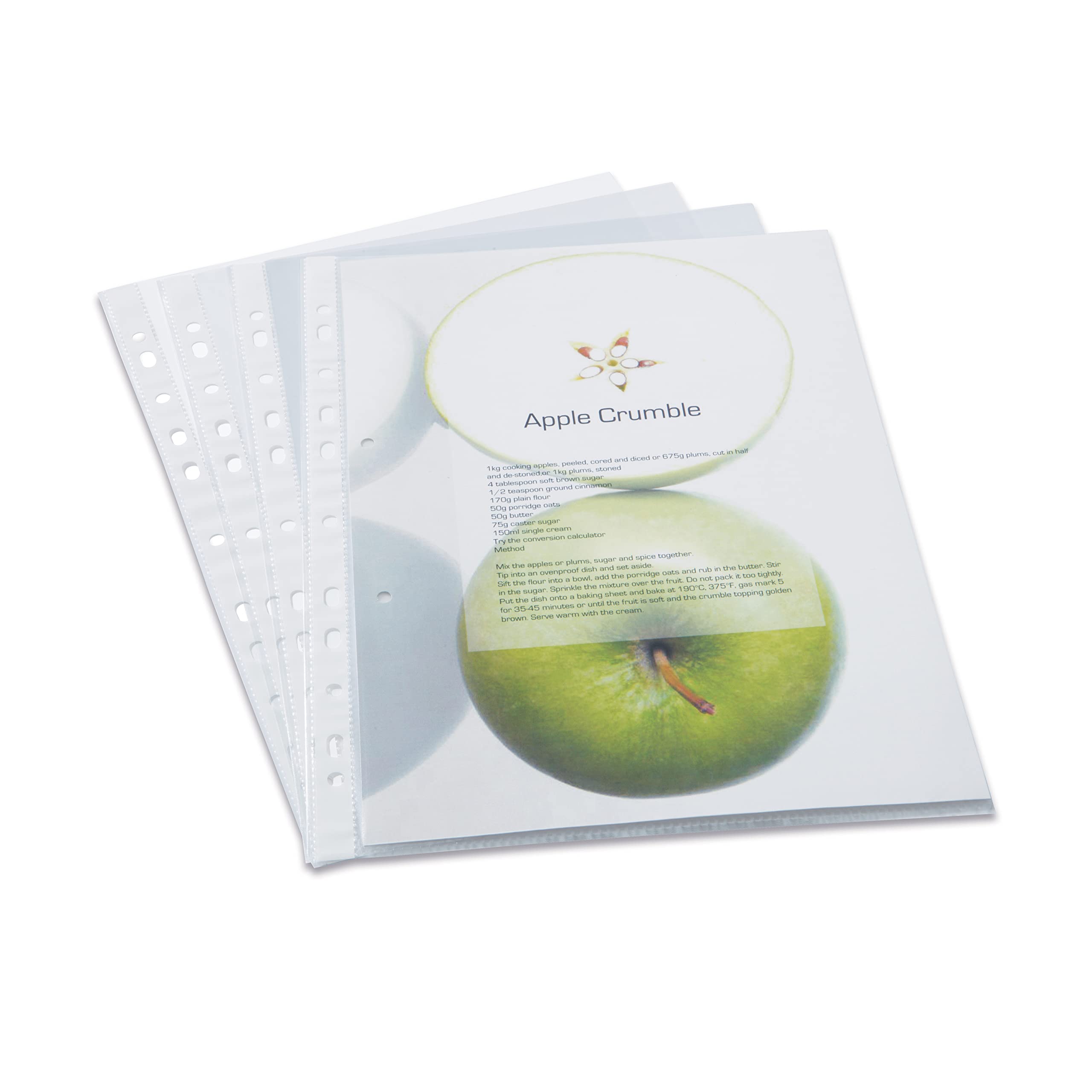 Rapesco 1104 ECO Punched Poly Pockets, A4, Clear Transparent, Pack of 100