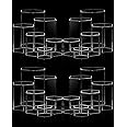 Jetec Hexagonal Jewelry Display Risers Hexagonal Display Riser Stands Acrylic Hexagonal Jewelry Showcase Acrylic Jewelry Display Stand Riser for Jewelry Display, 6 Sizes(Clear,24 Pieces)