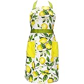 NEOVIVA Kitchen Aprons for Women with Pockets,Cooking Aprons for Women,Vintage Apron for Baking Gardening,Christmas Gifts