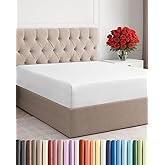 King Fitted Bed Sheet - Bottom Single Fitted Sheet Only - Ultra-Soft Hotel Luxury Bedding w/ 8-16 Inch Deep Pockets - Breathable, Cooling & Wrinkle Free - Easy-Care, Fade & Shrink Resistant - White