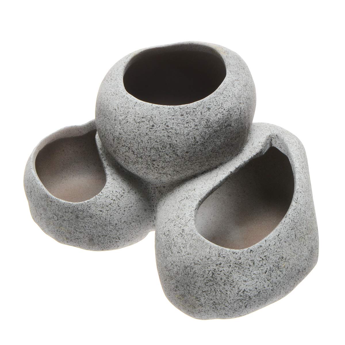 Cave Aquarium Ornaments Ceramic Breeding Shelter Realistic Stone Pot Shape House Fish Tank Decoration for Baby Betta Fishes Cichlid Shrimp Play Hide Rest