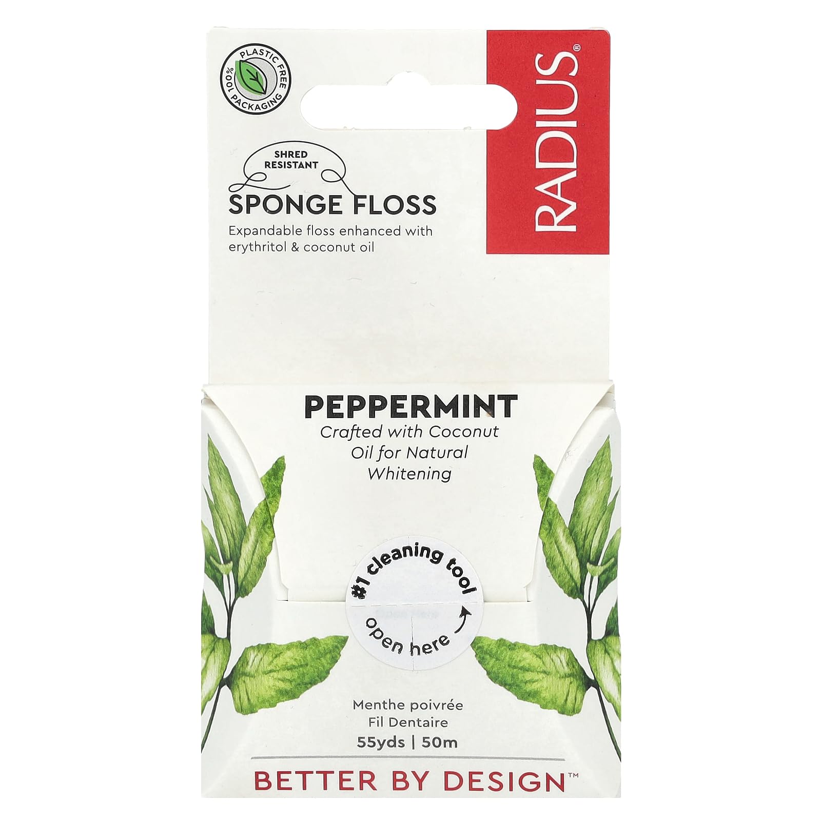 RADIUS Floss Vegan Xylitol Mint, 181 g - Pack of 3